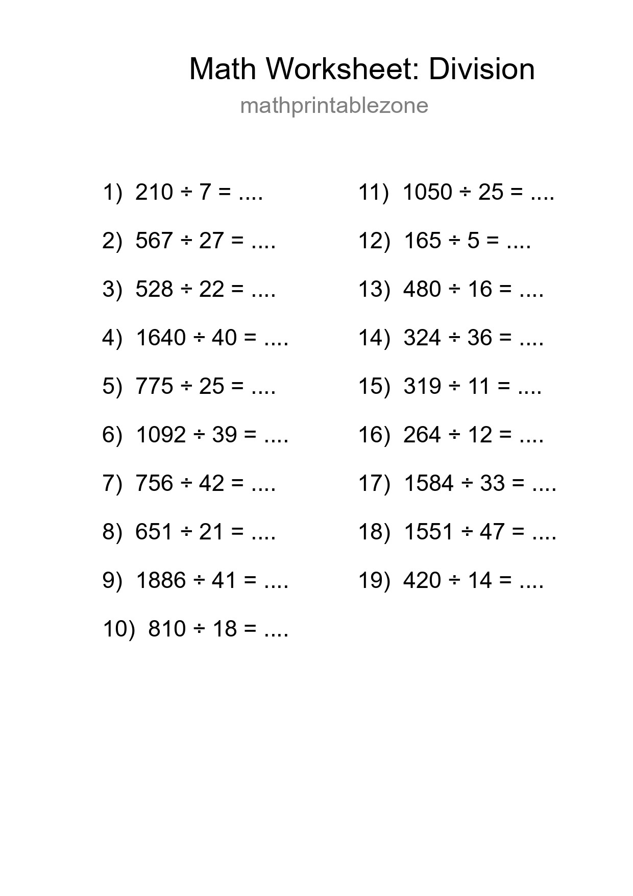 Free 19 Division Math Worksheet For Grade 2 - Part 147