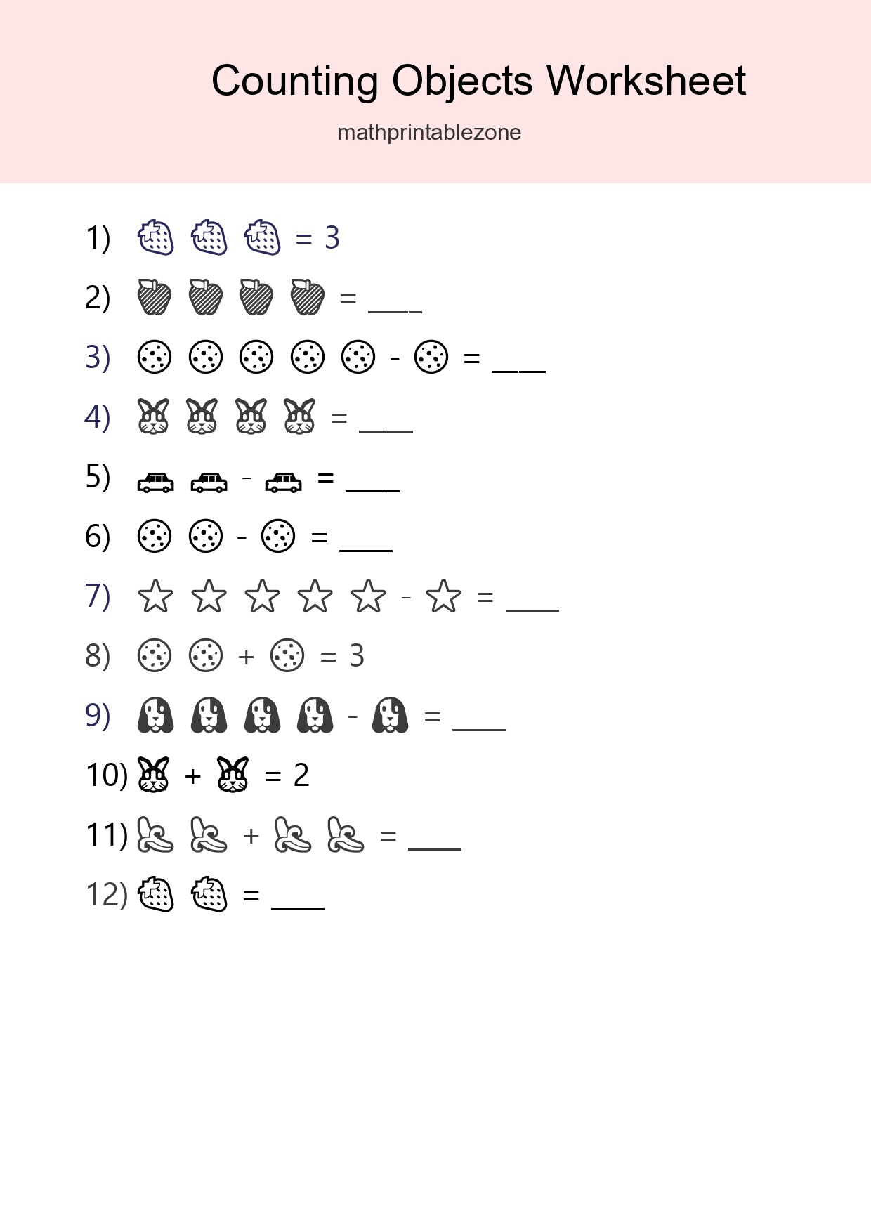 Learn Counting With Pictures Worksheet (Pre-K) - Part 168