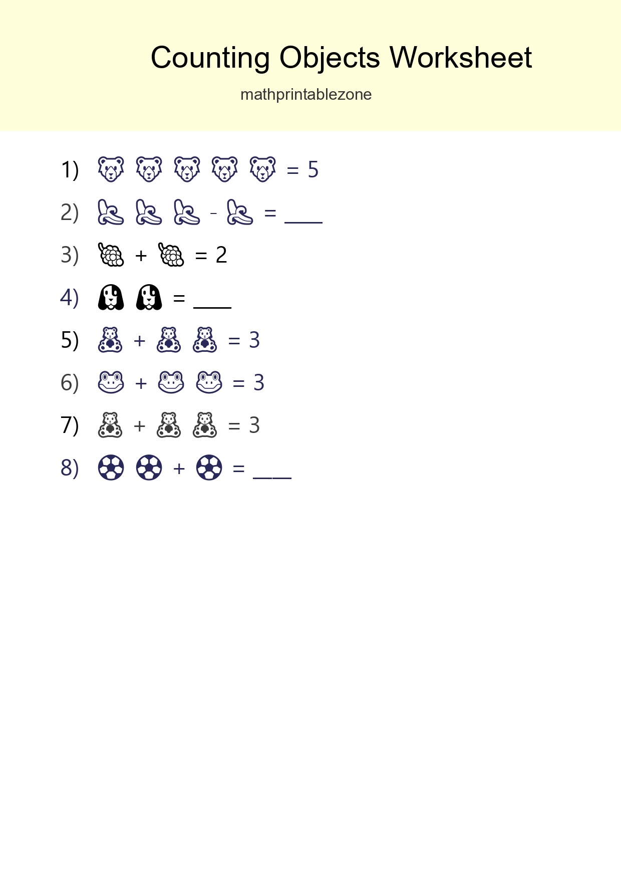Learn Counting With Pictures Worksheet (Pre-K) - Part 223