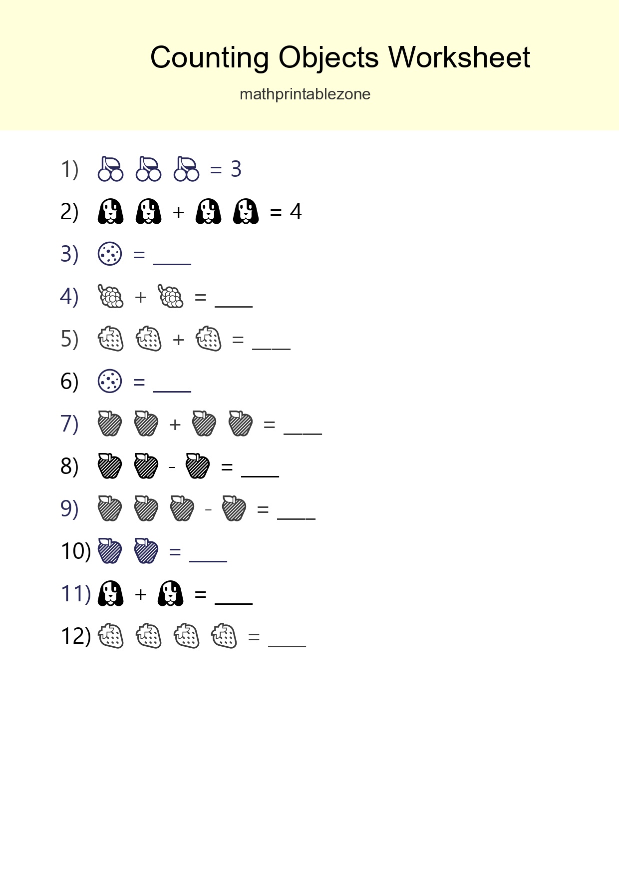 Learn Counting With Pictures Worksheet (Pre-K) - Part 58