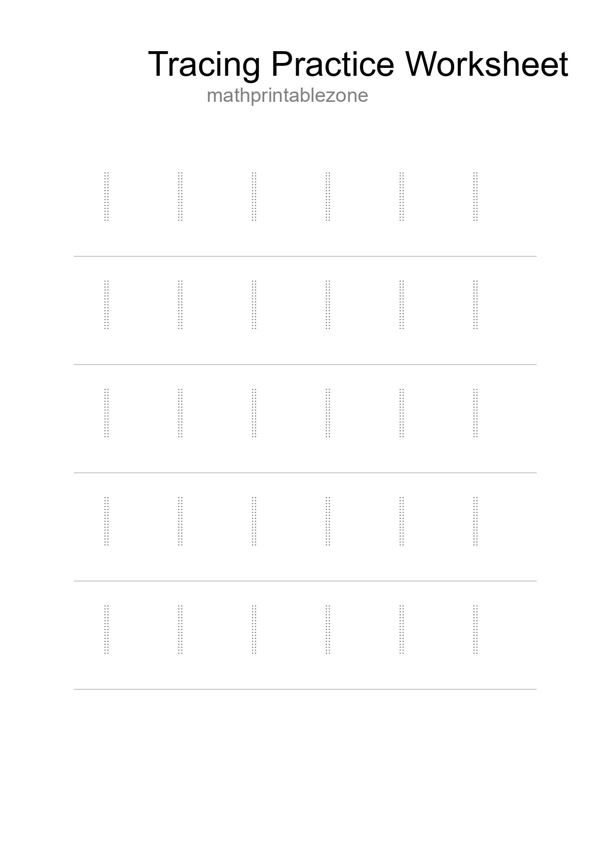 Printable Tracing Worksheet For Kids - Part 142