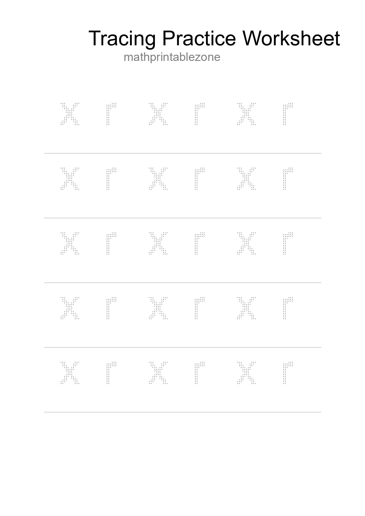 Printable Tracing Worksheet For Kids - Part 175