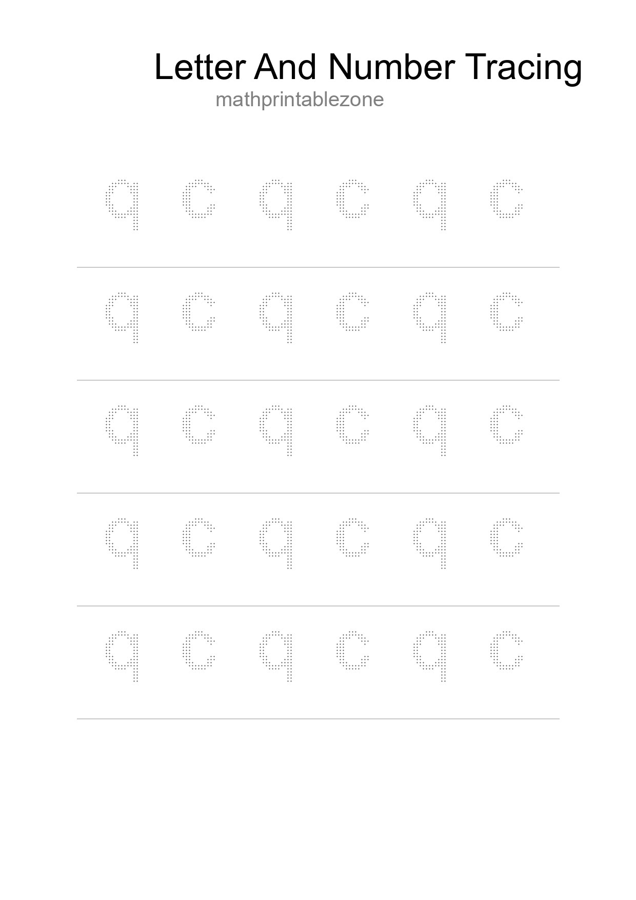 Printable Tracing Worksheet For Kids - Part 230