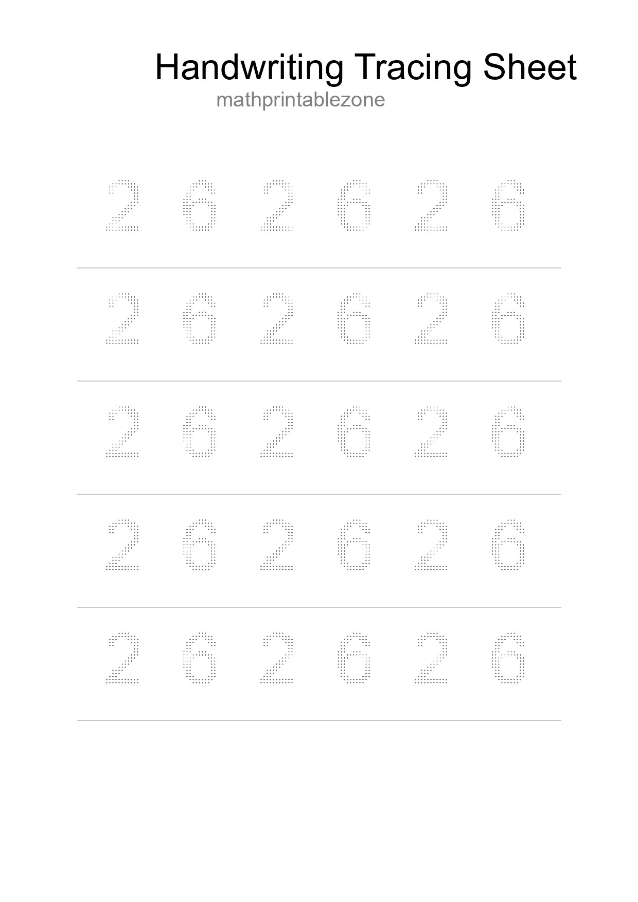 Printable Tracing Worksheet For Kids - Part 32