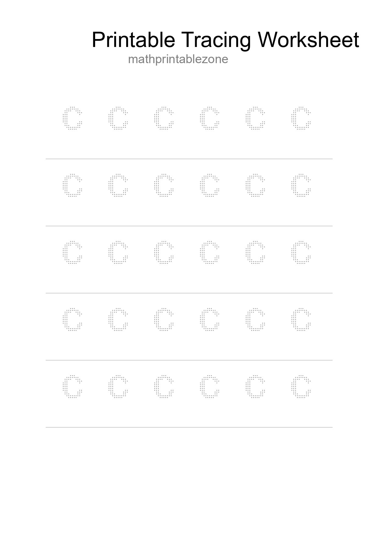 Printable Tracing Worksheet For Kids - Part 65